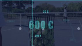 Coach reaching into basket and plucking ball, initiating finance bars sliding and lines building. Athletic, data visualization, growth, progress, analytics, outdoor, competitive - Powered by Shutterstock - Get 15% off with code: PIKWIZARD15