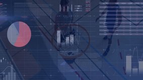 Overhead shot initiating sports analytics with pie charts, line graphs as players dribbling dunking. Athletics, digital, visualization, competition, teamwork, technology, sport - Powered by Shutterstock - Get 15% off with code: PIKWIZARD15