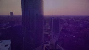 Data overlay fading over skyscraper, expanding bars and fluctuating line graph illustrating trends. Cityscape, analytics, visualization, skyscraper, technology, financial, modern - Powered by Shutterstock - Get 15% off with code: PIKWIZARD15