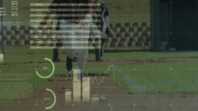 Base runner stepping out then running toward first base as tech overlays shifting tracking metrics. Athletics, data visualization, sports analytics, competition, motion, outdoor, precision - Powered by Shutterstock - Get 15% off with code: PIKWIZARD15