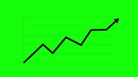 Business growth arrow chart animation with green screen - Powered by Shutterstock - Get 15% off with code: PIKWIZARD15