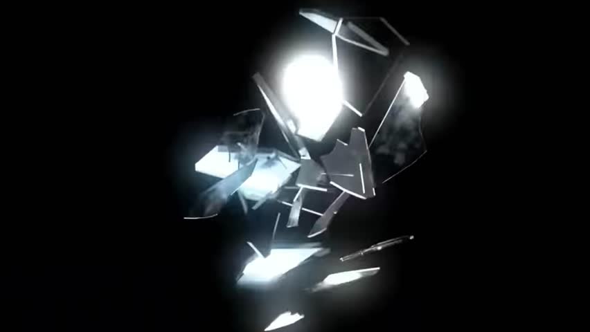 Glass Breaking in Slow Motion on Black Background – High-Impact Shatter Effect