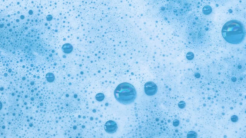 Abstract white soap foam bubbles texture background