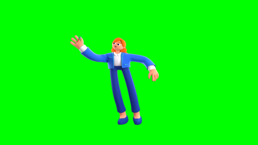 3D green screen animation of Fiona, a woman inspecting with a magnifying glass. Perfect for digital assets, research themes, investigation, or discovery-related content.
