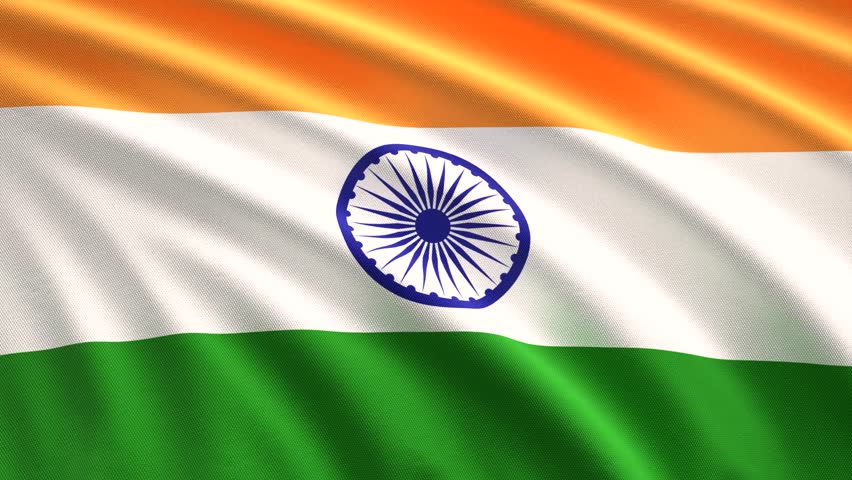 Full screen loop video of India flag