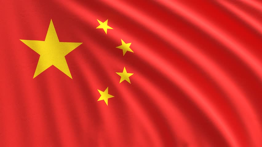 Full screen loop video of China flag