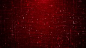 Red Binary code computer binary matrix numbers. computer binary code digital rain. Binary Code Matrix Background Numbers Moving Downward On Screen hud interface, decryption encoding, data analysis - Powered by Shutterstock - Get 15% off with code: PIKWIZARD15
