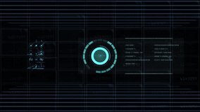 Futuristic Digital Interface with Abstract Technology and Data Elements. Advanced technology-themed digital interface design featuring a circular element and abstract data visuals - Powered by Shutterstock - Get 15% off with code: PIKWIZARD15