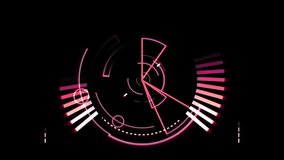 Black background opening pink shapes rotating into HUD Fig morphing into Fight, code cascading. Futuristic, technology, cyber, motion graphics, neon, digital, interface - Powered by Shutterstock - Get 15% off with code: PIKWIZARD15