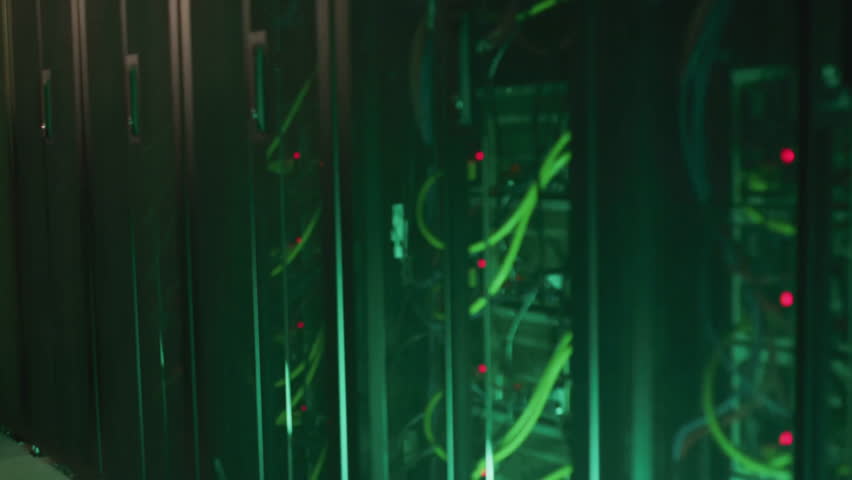 Server rack LEDs initiating animation as global map expanding showing pulsing nodes monitoring data. Network, data, analytics, connectivity, visualization, technology, cyber - Powered by Shutterstock - Get 15% off with code: PIKWIZARD15