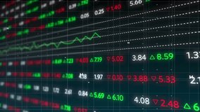 Trading panel receiving prices and animating graph overlaying math formulas showing market trends. Finance, analytics, technology, data visualization, digital interface, stock market, real-time - Powered by Shutterstock - Get 15% off with code: PIKWIZARD15