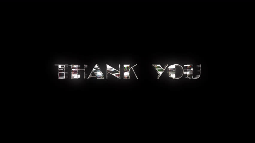 Loop Thank you silver text shine glitch effect light motion animation title on black abstract background. promote advertising concept isolate using QuickTime Alpha Channel proress 444
