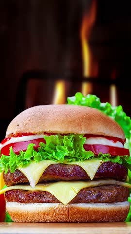 Burger salad, burger meat and salad