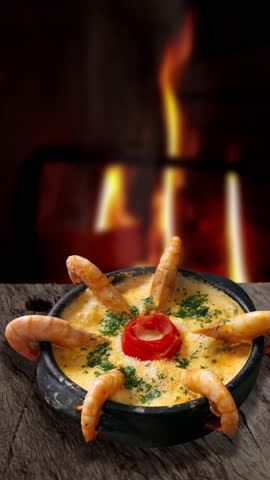 Large shrimp moqueca, Brazilian food