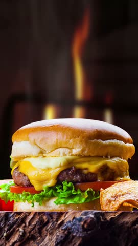 Burger salad, burger meat and salad