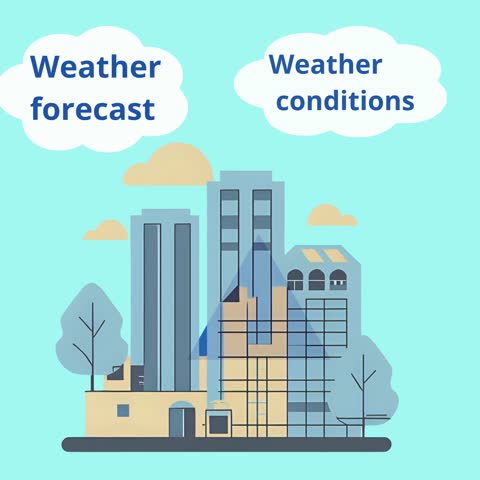 Video of the introduction to weather news and climate conditions 