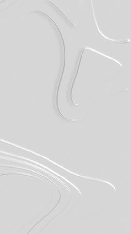 Elegant white minimalist abstract background with wavy morphing glass effect. Clean modern design. Full HD and looping vertical liquid motion animation.