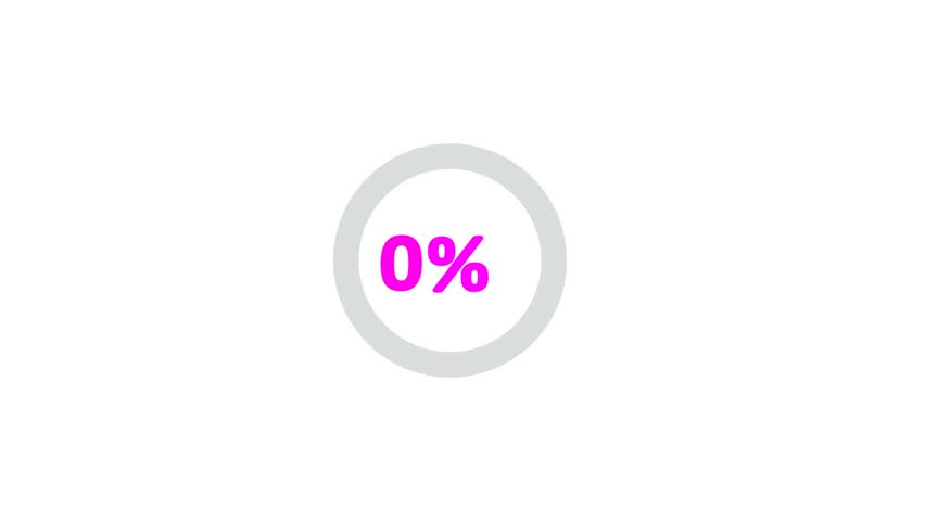 35% Animated Pie Chart animation – Minimal Circular Infographic with Half Circle Segment on White Background, Modern Data Visualization, Business Stats Video.
