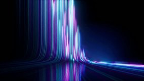 Colorful and Vibrant Light Neon Streams on a Dark Background for a Captivating Visual Experience. 3D Illustration - Powered by Shutterstock - Get 15% off with code: PIKWIZARD15