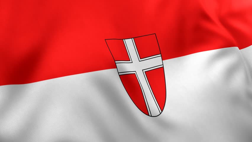 Vienna Flag, Austria, Close-up Side Angle, 3D Render