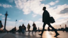 The unfocused, blurry crowd of people walking in the street. Slow motion. - Powered by Shutterstock - Get 15% off with code: PIKWIZARD15