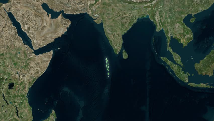 Maldives Map Animation zoom in