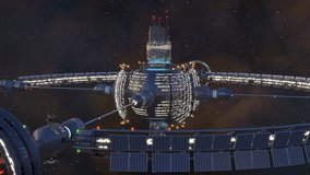 Spaceship Mega Structure in Interstellar Flight - Powered by Shutterstock - Get 15% off with code: PIKWIZARD15