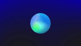 A glowing digital orb representing a futuristic voice assistant interface, animated on a dark blue background. - Powered by Shutterstock - Get 15% off with code: PIKWIZARD15