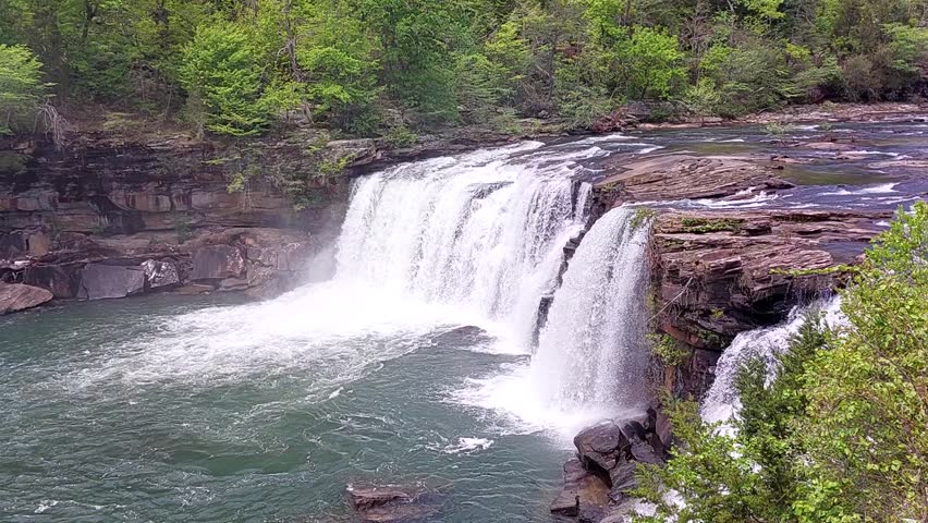Fort Payne, Alabama, USA - 4,27,2025: Little River Falls in Little River Canyon National Preserve