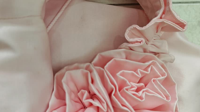 sateen flowers in baby pink