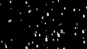 US Dollar sign currency symbol floating in the air animation with Alpha channel. - Powered by Shutterstock - Get 15% off with code: PIKWIZARD15