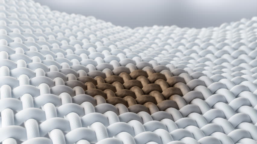 Water bubbles are absorbing and cleaning the dirt on the fabric fibers, 3d animation for washing machines and detergents