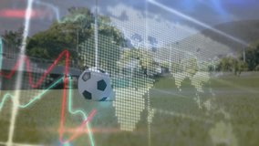 Soccer player's foot swinging at ball activating sports tech overlay showing performance metrics. Analytics, sports, competition, performance, biomechanics, outdoor, technology - Powered by Shutterstock - Get 15% off with code: PIKWIZARD15