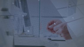 Picking gold connector scientist fitting into device port monitoring circuit data. Technology, precision, innovation, research, scientific, diagnostics, data - Powered by Shutterstock - Get 15% off with code: PIKWIZARD15