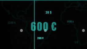 After grid appearing bars rising while HUD scanning visualizing currency labels and growth trends. Financial data, analytics, digital dashboard, market trends, investment visualization, futuristic - Powered by Shutterstock - Get 15% off with code: PIKWIZARD15