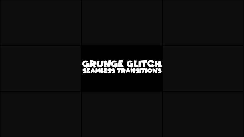 Grunge Glitch Seamless Transitions is an abstract motion graphics pack featuring 8 dynamic, hand-made transitions with glitch effects. Infused with graffiti-style textures and colorful noise.