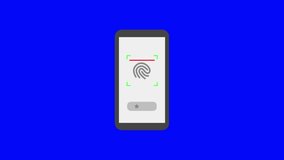 Finger scanning application on smartphone animation. Motion graphics. HD video. - Powered by Shutterstock - Get 15% off with code: PIKWIZARD15