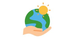 Sustainable energy logo in cartoon animation. Eco-friendly resource icon. Earth day care symbol. Alpha channel. Seamless looping. - Powered by Shutterstock - Get 15% off with code: PIKWIZARD15