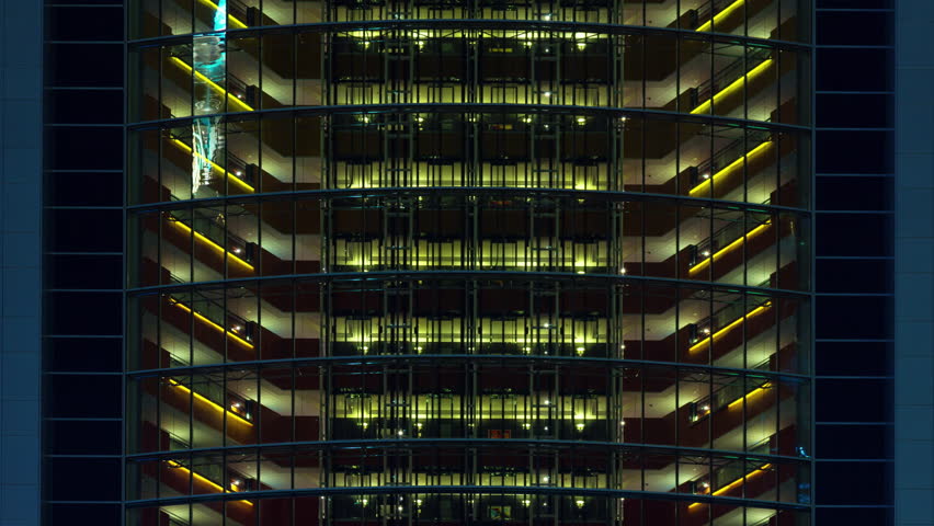 night light dubai famous building lift traffic 4k timelapse uae