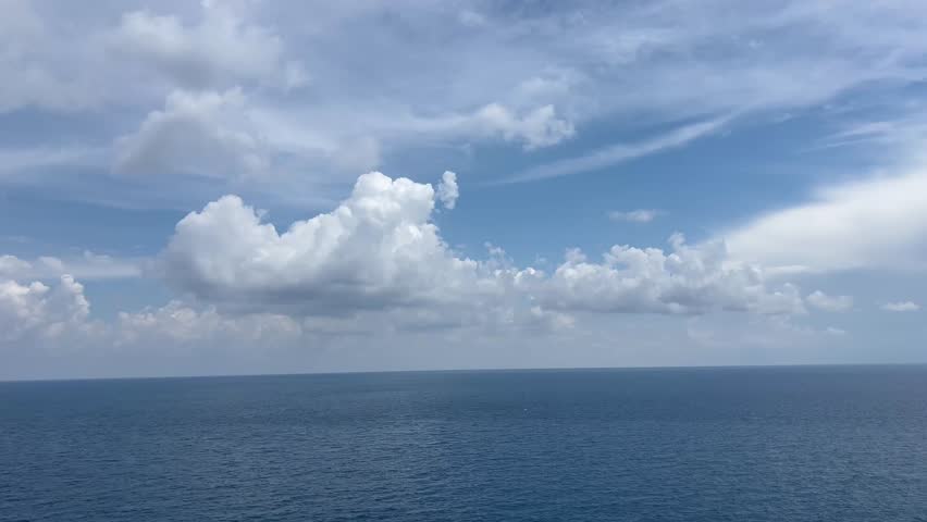 Blue sky  over the blue sea