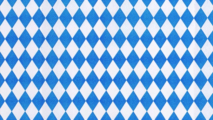 Oktoberfest background with Bavarian flag pattern (blue white diamonds). Ideal for use in event invitations, party flyers, beer festival advertisements, cultural celebration 