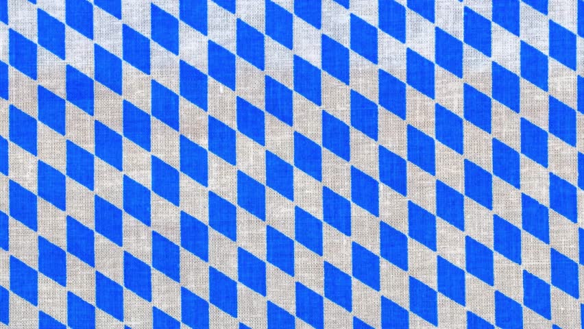 Oktoberfest frame background with Bavarian flag pattern (blue white diamonds), Ideal for use in event invitations, party flyers 