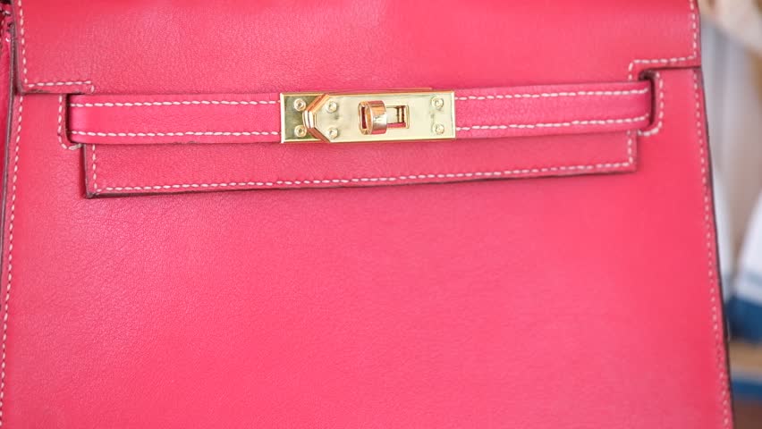 Hand stitched, handmade, leather Kelly bag