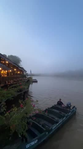 Morning Fog Over River Safari Cruise 