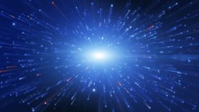 Abstract colourful  light trail creative cosmic background. Explosion, Hyper jump into another galaxy. Speed of light, neon glowing rays in motion. - Powered by Shutterstock - Get 15% off with code: PIKWIZARD15