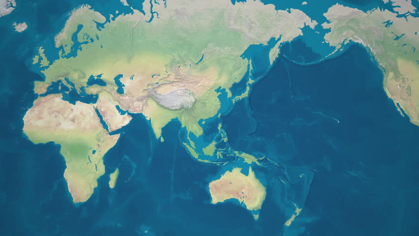 Zoom from Earth to Hong Kong. (Country Flag) World map animation with highlighted country borders. China Cinematic 3d world map animation highlights aerial views, tourism, and travel. 4k