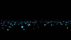 Abstract background animation loop glow blue star particles flow up on black background.Winter holiday background concept, Merry Christmas,  - Powered by Shutterstock - Get 15% off with code: PIKWIZARD15