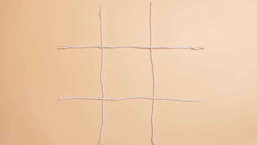 Stop motion Tic tac toe food game Valentine