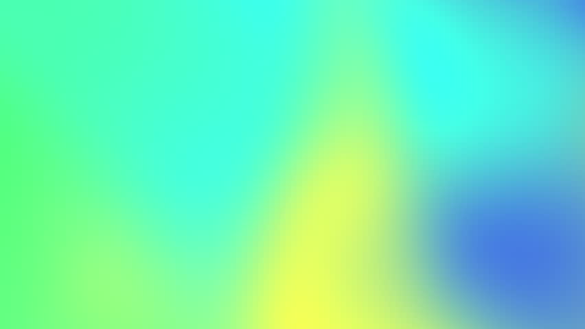 Blurry gradient of green, yellow, and blue for background animations, abstract designs, and artistic concepts