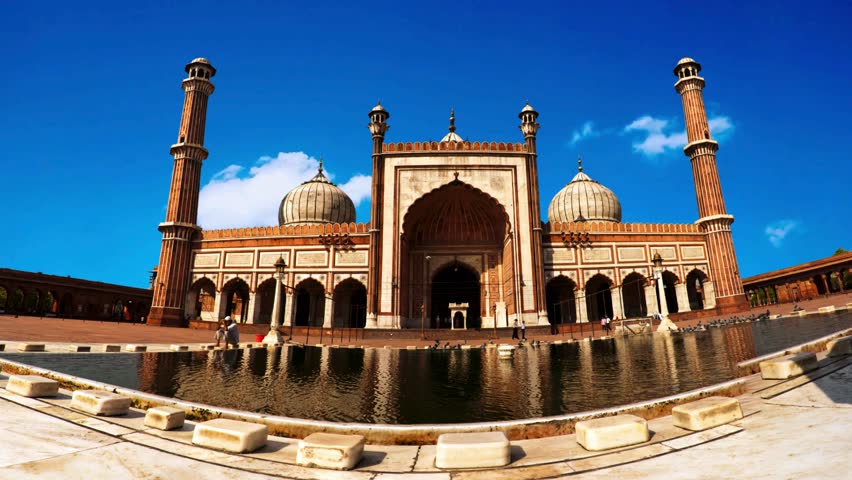 Jama Masjid in Delhi, India DELHI, INDIA - CIRCA DEC 2012: Jama Masjid mosque. The spectacular architecture in India Jama Masjid or Jumah Mosque is the main mosque in the city of Ahmedabad, Gujarat st
